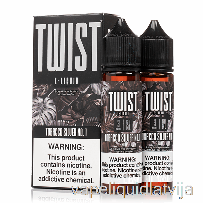 Tabakas Sudrabs Nr. 1 - Twist E-liquid - 120ml 3mg Vape šķidrums